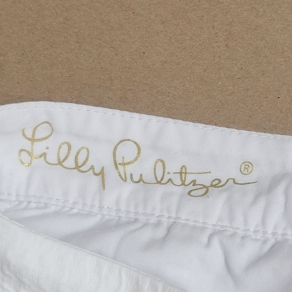 Lilly Pulitzer Buttercup Scalloped Resort White Shorts. - Picture 7 of 11